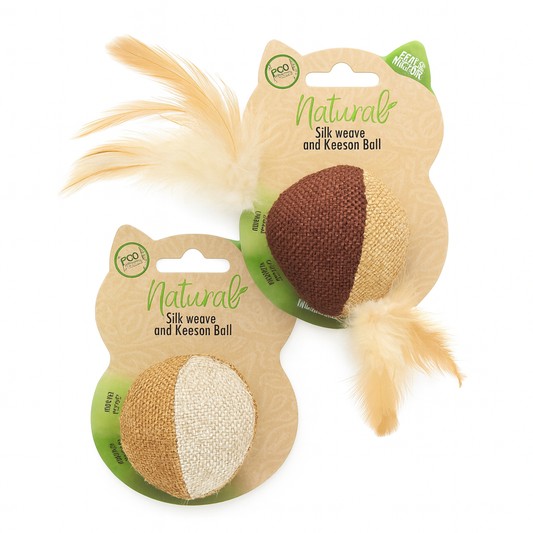 Natural Silk Weave Cat Balls - Feather Chase Toys