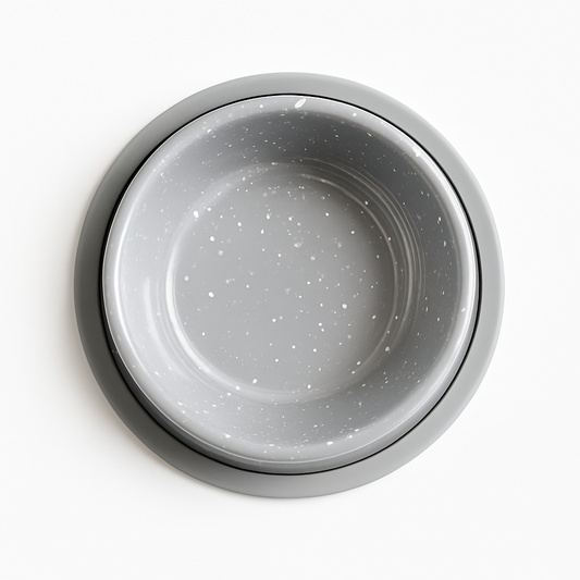 Speckled Grey Cat Bowl - Modern Designs, Mealtime Bliss