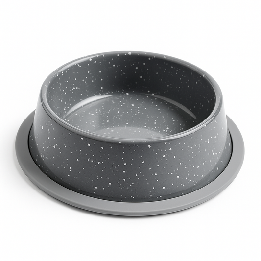 Speckled Grey Cat Bowl - Modern Designs, Mealtime Bliss