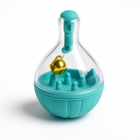 Interactive Cat Treat Toy with Bell - Play, Chase & Reward.